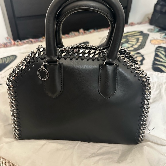 Stella McCartney Handbags - Stella McCartney Black Satchel with Silver Chain Trim